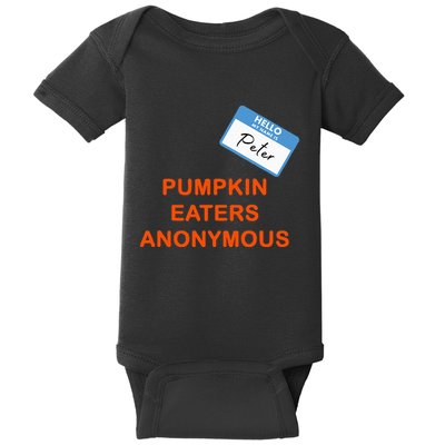 Hello My Name Is Peter Pumpkin Eaters Anonymous Baby Bodysuit