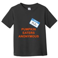 Hello My Name Is Peter Pumpkin Eaters Anonymous Toddler T-Shirt