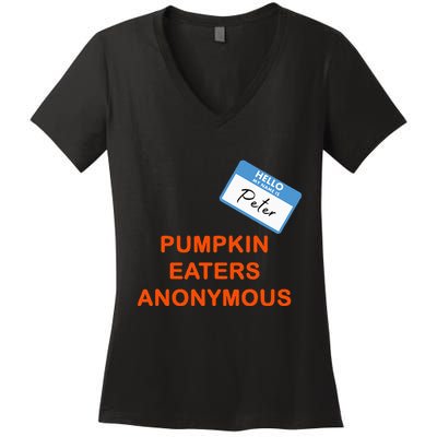 Hello My Name Is Peter Pumpkin Eaters Anonymous Women's V-Neck T-Shirt
