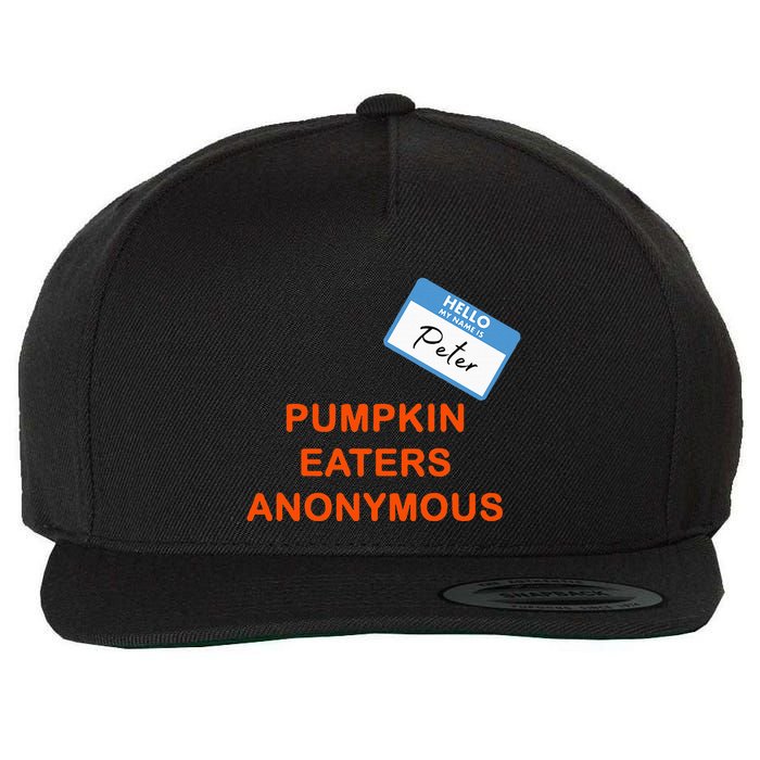 Hello My Name Is Peter Pumpkin Eaters Anonymous Wool Snapback Cap