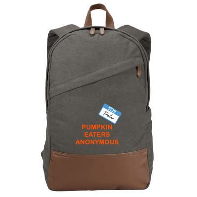 Hello My Name Is Peter Pumpkin Eaters Anonymous Cotton Canvas Backpack
