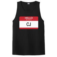 Hello My Name Is Cj Name Tag Sticker Label PosiCharge Competitor Tank