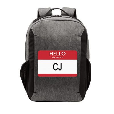 Hello My Name Is Cj Name Tag Sticker Label Vector Backpack