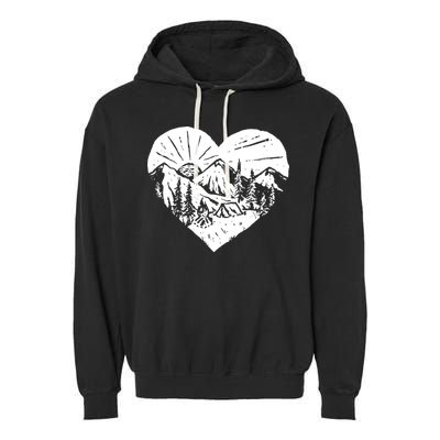 Hiking Mountains Nature Lover Garment-Dyed Fleece Hoodie
