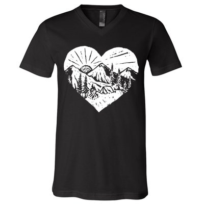 Hiking Mountains Nature Lover V-Neck T-Shirt