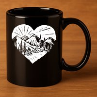 Hiking Mountains Nature Lover 11oz C Handle Ceramic Mug