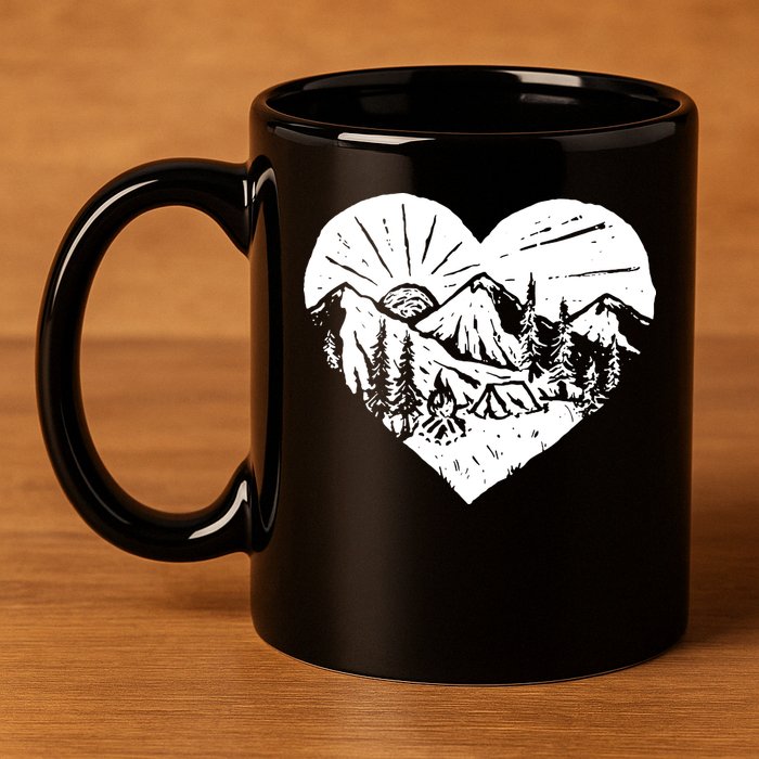 Hiking Mountains Nature Lover 11oz C Handle Ceramic Mug