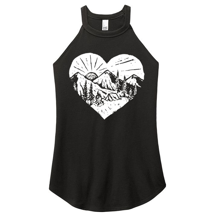 Hiking Mountains Nature Lover Women's Perfect Tri Rocker Tank