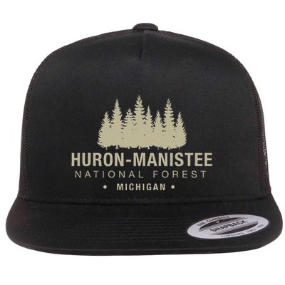 Huron Manis National Forest Michigan Flat Bill Trucker Hat
