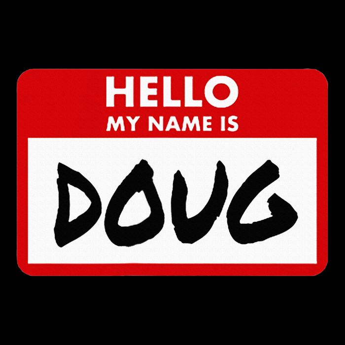 Hello My Name Is Doug Name Doug Personalized Flat Bill Trucker Hat