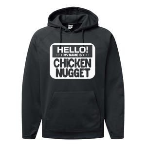 Hello My Name Is Chicken Nugget Halloween Lazy Costume Performance Fleece Hoodie