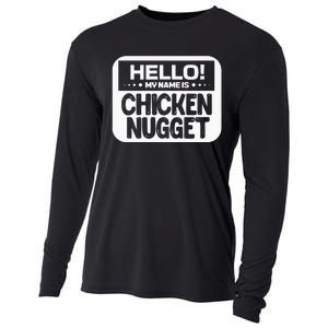 Hello My Name Is Chicken Nugget Halloween Lazy Costume Cooling Performance Long Sleeve Crew