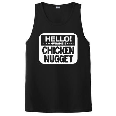 Hello My Name Is Chicken Nugget Halloween Lazy Costume PosiCharge Competitor Tank