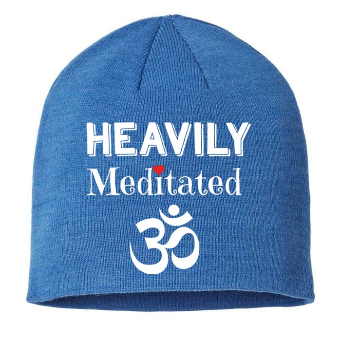 Heavily Meditated Om Funny Yoga Meditation Meaningful Gift Sustainable Beanie