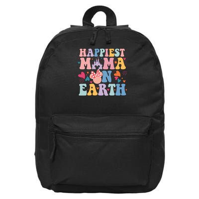 Happiest mama on earth magical castle family matching 16 in Basic Backpack