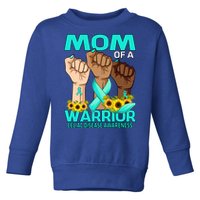 Hand Mom Of A Warrior Celiac Disease Awareness Sunflower Gift Toddler Sweatshirt