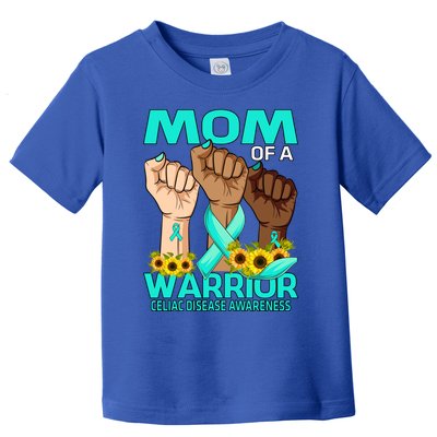 Hand Mom Of A Warrior Celiac Disease Awareness Sunflower Gift Toddler T-Shirt