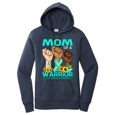 Hand Mom Of A Warrior Celiac Disease Awareness Sunflower Gift Women's Pullover Hoodie