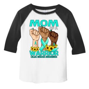 Hand Mom Of A Warrior Celiac Disease Awareness Sunflower Gift Toddler Fine Jersey T-Shirt