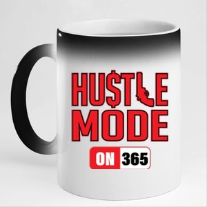 Hustle Mode On 365 11oz Black Color Changing Mug