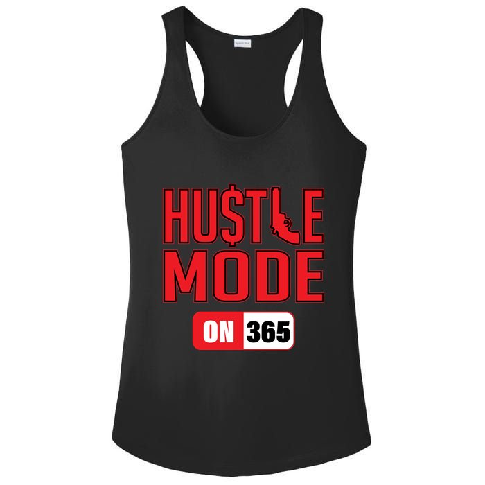 Hustle Mode On 365 Ladies PosiCharge Competitor Racerback Tank
