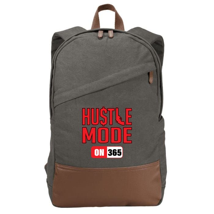 Hustle Mode On 365 Cotton Canvas Backpack