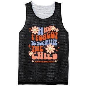 Homeschool Mom Oh No I Forgot To Socialize The Child Homeschool Mesh Reversible Basketball Jersey Tank