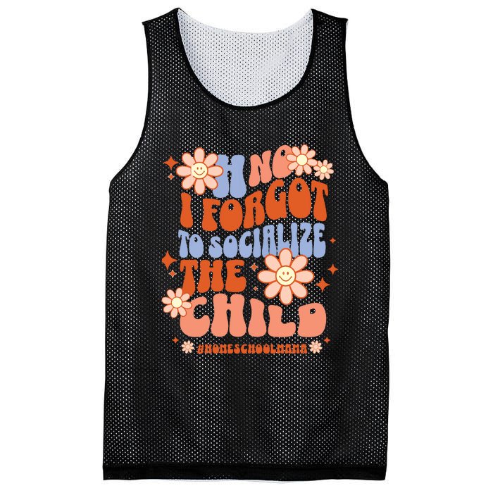 Homeschool Mom Oh No I Forgot To Socialize The Child Homeschool Mesh Reversible Basketball Jersey Tank