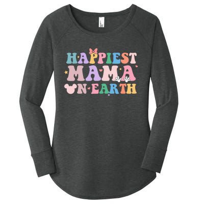 Happiest Mama On Earth Retro Groovy Mom Women's Perfect Tri Tunic Long Sleeve Shirt