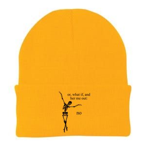 Hear Me Out No Funny Sassy Skeleton Gift Knit Cap Winter Beanie