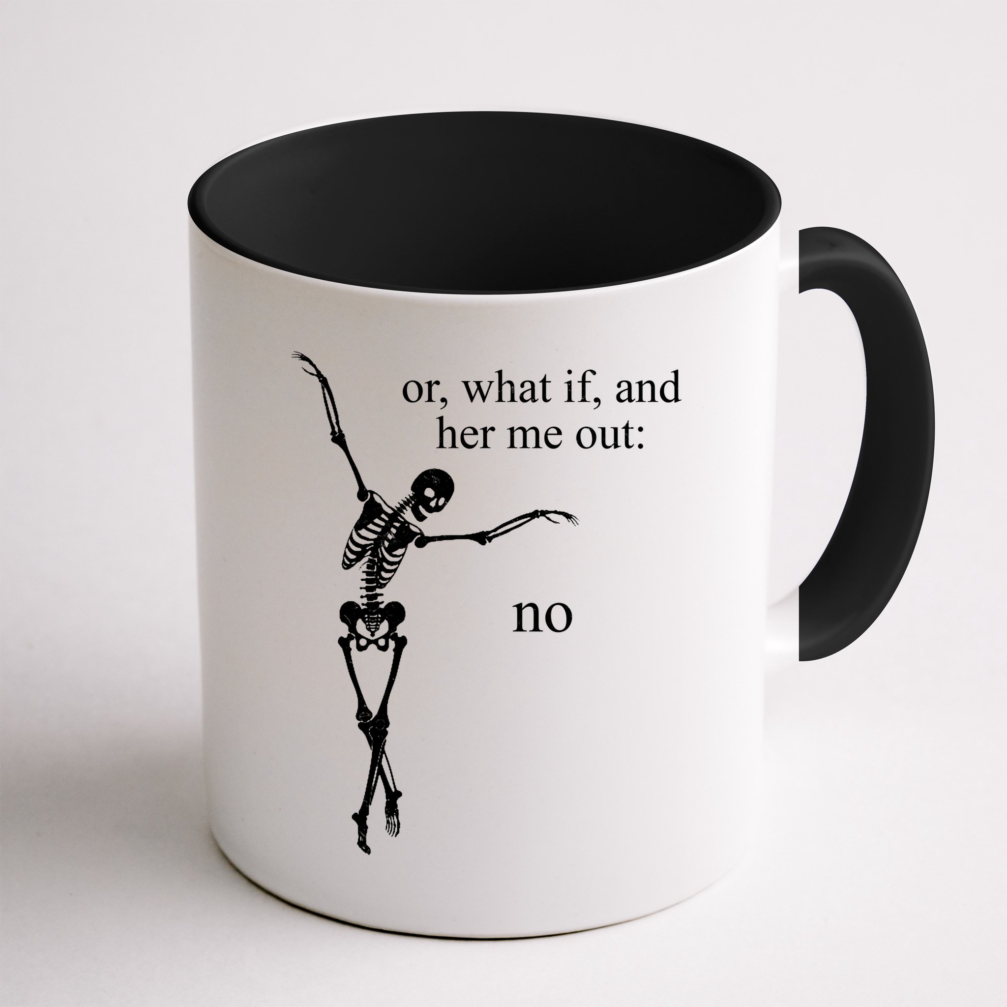 Hear Me Out No Funny Sassy Skeleton Gift Mug