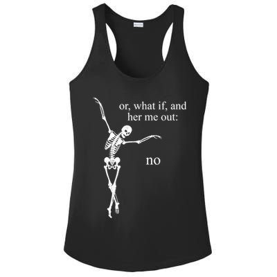 Hear Me Out No Funny Sassy Skeleton Gift Ladies PosiCharge Competitor Racerback Tank