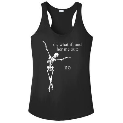 Hear Me Out No Funny Sassy Skeleton Gift Ladies PosiCharge Competitor Racerback Tank