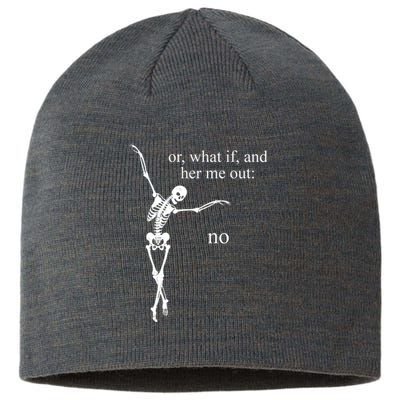 Hear Me Out No Funny Sassy Skeleton Gift Sustainable Beanie