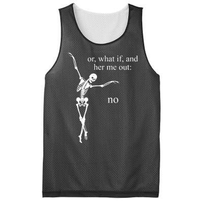 Hear Me Out No Funny Sassy Skeleton Gift Mesh Reversible Basketball Jersey Tank