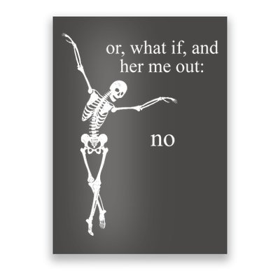 Hear Me Out No Funny Sassy Skeleton Gift Poster