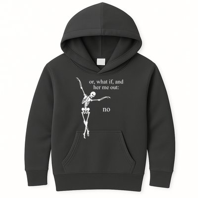Hear Me Out No Funny Sassy Skeleton Gift Kids Hoodie