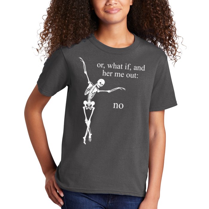 Hear Me Out No Funny Sassy Skeleton Gift Kids T-Shirt