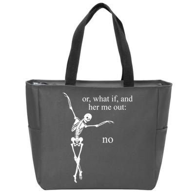 Hear Me Out No Funny Sassy Skeleton Gift Zip Tote Bag