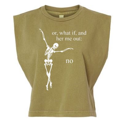 Hear Me Out No Funny Sassy Skeleton Gift Garment-Dyed Women's Muscle Tee