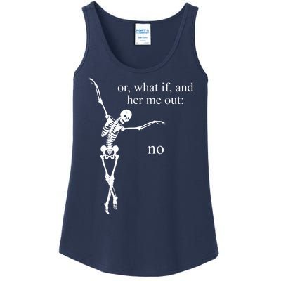 Hear Me Out No Funny Sassy Skeleton Gift Ladies Essential Tank