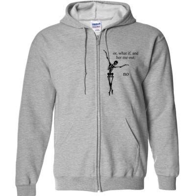 Hear Me Out No Funny Sassy Skeleton Gift Full Zip Hoodie