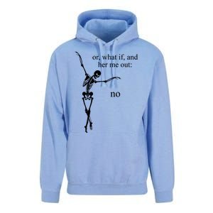 Hear Me Out No Funny Sassy Skeleton Gift Unisex Surf Hoodie