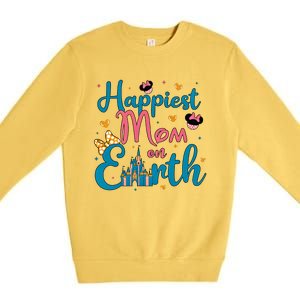 Happiest Mom On Earth Diz Nee Mom The Most Magical Mom Minnie Mom Premium Crewneck Sweatshirt