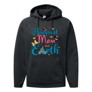 Happiest Mom On Earth Diz Nee Mom The Most Magical Mom Minnie Mom Performance Fleece Hoodie