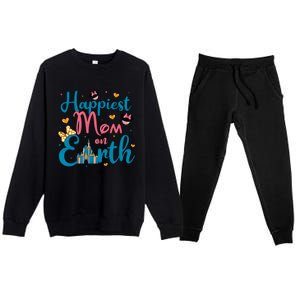 Happiest Mom On Earth Diz Nee Mom The Most Magical Mom Minnie Mom Premium Crewneck Sweatsuit Set