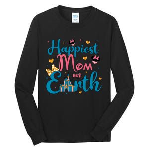 Happiest Mom On Earth Diz Nee Mom The Most Magical Mom Minnie Mom Tall Long Sleeve T-Shirt