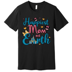 Happiest Mom On Earth Diz Nee Mom The Most Magical Mom Minnie Mom Premium T-Shirt