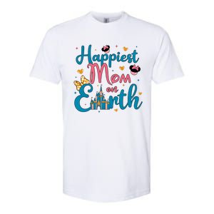 Happiest Mom On Earth Diz Nee Mom The Most Magical Mom Minnie Mom Softstyle CVC T-Shirt