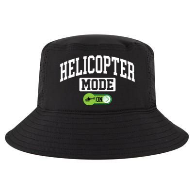 Helicopter Mode On Funny Helicopter Pilot Funny Gift Cool Comfort Performance Bucket Hat